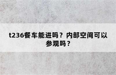 t236餐车能进吗？内部空间可以参观吗？