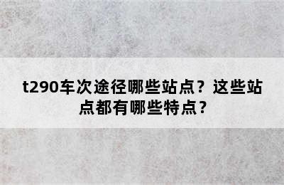 t290车次途径哪些站点？这些站点都有哪些特点？