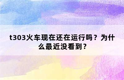 t303火车现在还在运行吗？为什么最近没看到？