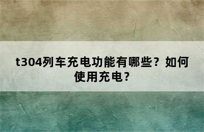 t304列车充电功能有哪些？如何使用充电？
