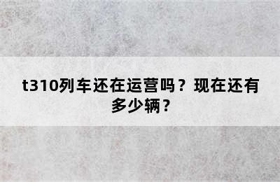 t310列车还在运营吗？现在还有多少辆？