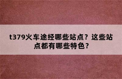 t379火车途经哪些站点？这些站点都有哪些特色？