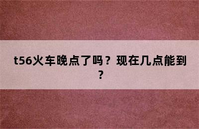 t56火车晚点了吗？现在几点能到？