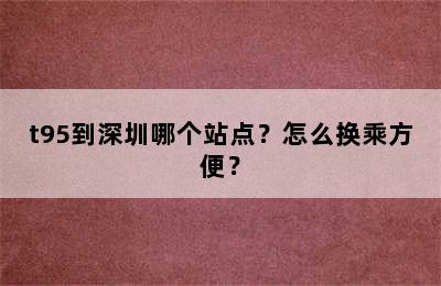 t95到深圳哪个站点？怎么换乘方便？
