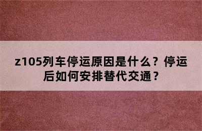 z105列车停运原因是什么？停运后如何安排替代交通？