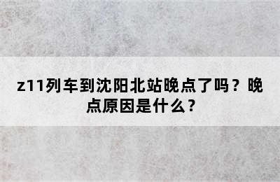 z11列车到沈阳北站晚点了吗？晚点原因是什么？