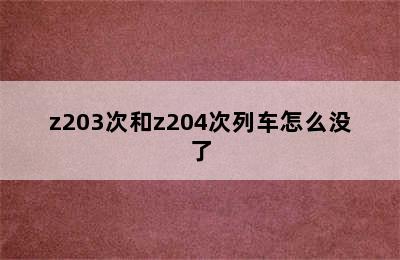 z203次和z204次列车怎么没了