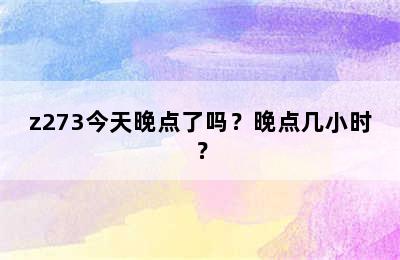 z273今天晚点了吗？晚点几小时？