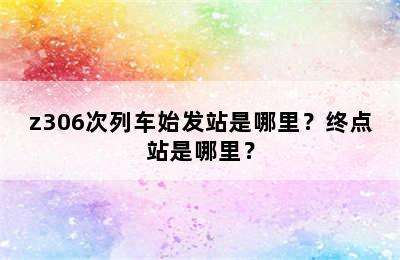 z306次列车始发站是哪里？终点站是哪里？