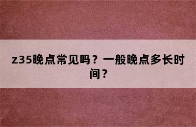 z35晚点常见吗？一般晚点多长时间？