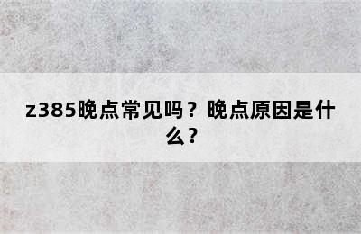 z385晚点常见吗？晚点原因是什么？
