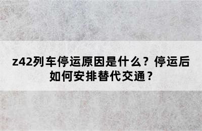 z42列车停运原因是什么？停运后如何安排替代交通？