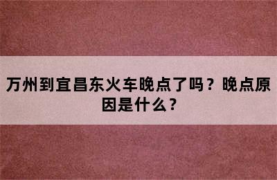 万州到宜昌东火车晚点了吗？晚点原因是什么？