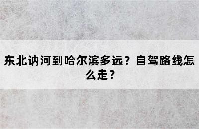 东北讷河到哈尔滨多远？自驾路线怎么走？