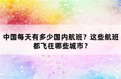 中国每天有多少国内航班？这些航班都飞往哪些城市？