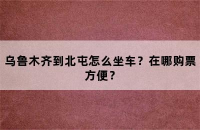 乌鲁木齐到北屯怎么坐车？在哪购票方便？
