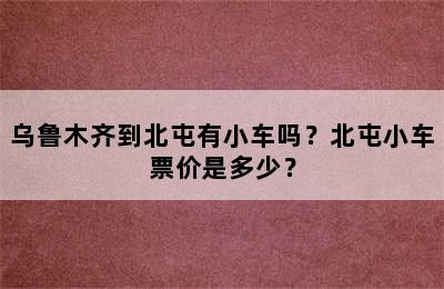 乌鲁木齐到北屯有小车吗？北屯小车票价是多少？