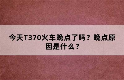 今天T370火车晚点了吗？晚点原因是什么？