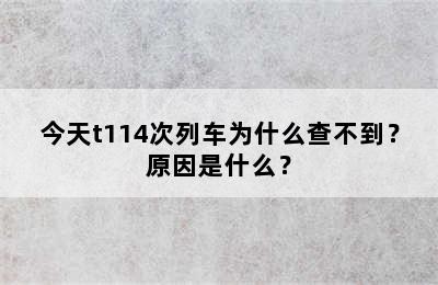 今天t114次列车为什么查不到？原因是什么？