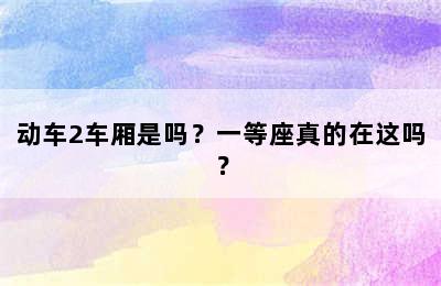 动车2车厢是吗？一等座真的在这吗？