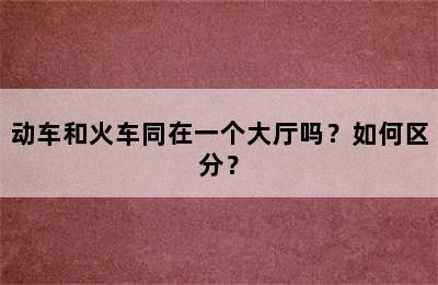 动车和火车同在一个大厅吗？如何区分？