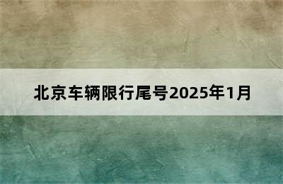 北京车辆限行尾号2025年1月