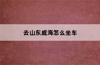 去山东威海怎么坐车