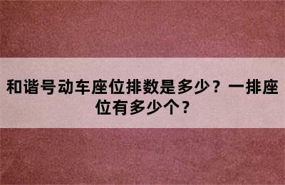 和谐号动车座位排数是多少？一排座位有多少个？