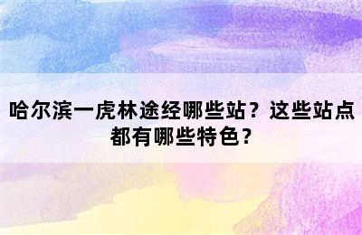 哈尔滨一虎林途经哪些站？这些站点都有哪些特色？