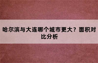 哈尔滨与大连哪个城市更大？面积对比分析