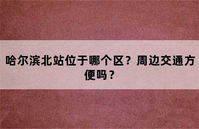 哈尔滨北站位于哪个区？周边交通方便吗？