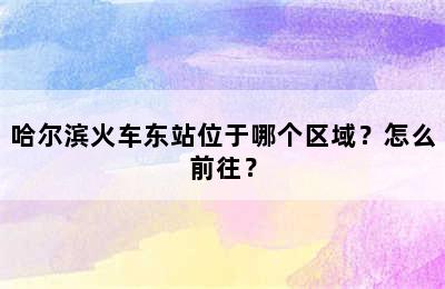 哈尔滨火车东站位于哪个区域？怎么前往？