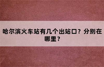 哈尔滨火车站有几个出站口？分别在哪里？