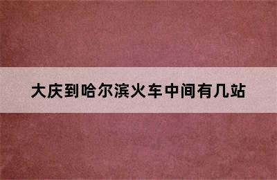 大庆到哈尔滨火车中间有几站