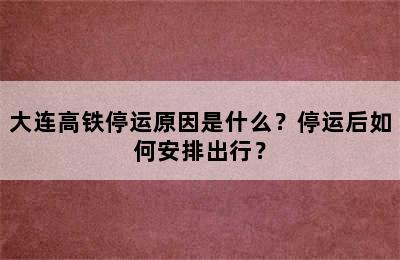 大连高铁停运原因是什么？停运后如何安排出行？