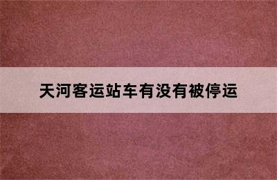 天河客运站车有没有被停运