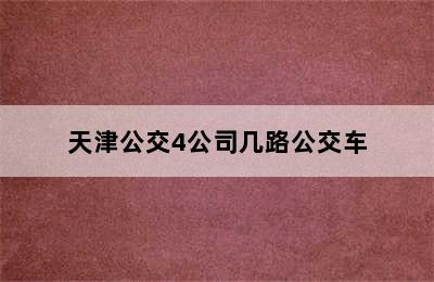 天津公交4公司几路公交车