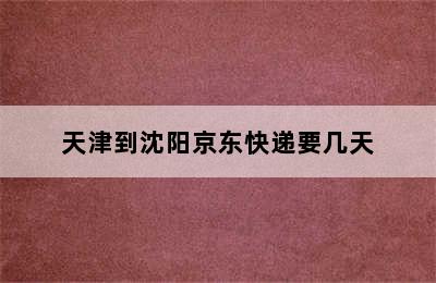 天津到沈阳京东快递要几天