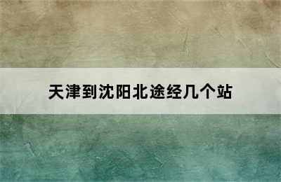 天津到沈阳北途经几个站