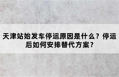 天津站始发车停运原因是什么？停运后如何安排替代方案？