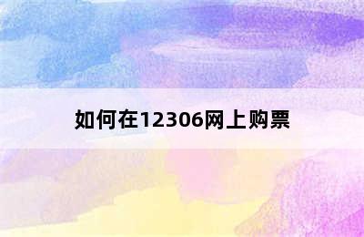 如何在12306网上购票