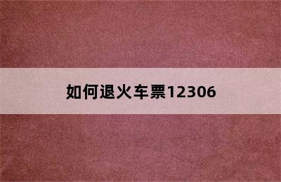 如何退火车票12306