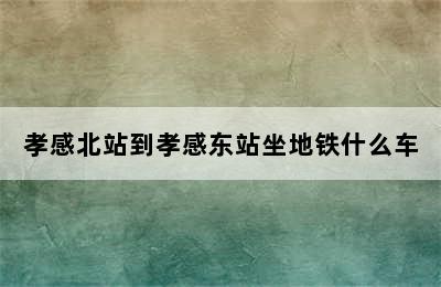 孝感北站到孝感东站坐地铁什么车