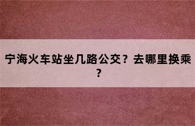 宁海火车站坐几路公交？去哪里换乘？