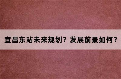 宜昌东站未来规划？发展前景如何？