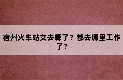 宿州火车站女去哪了？都去哪里工作了？