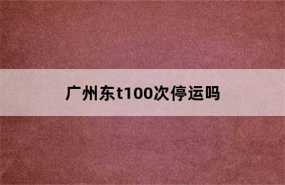 广州东t100次停运吗