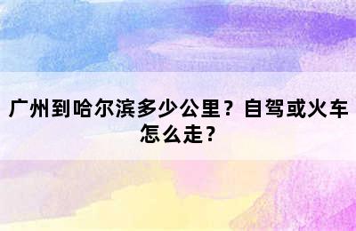 广州到哈尔滨多少公里？自驾或火车怎么走？