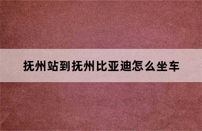 抚州站到抚州比亚迪怎么坐车