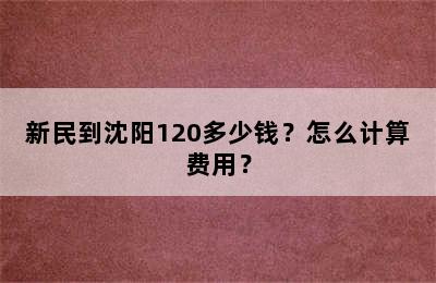 新民到沈阳120多少钱？怎么计算费用？